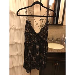 Black lace dress